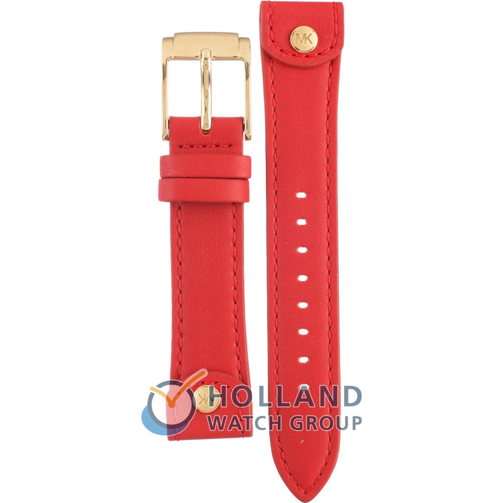 michael kors red leather watch