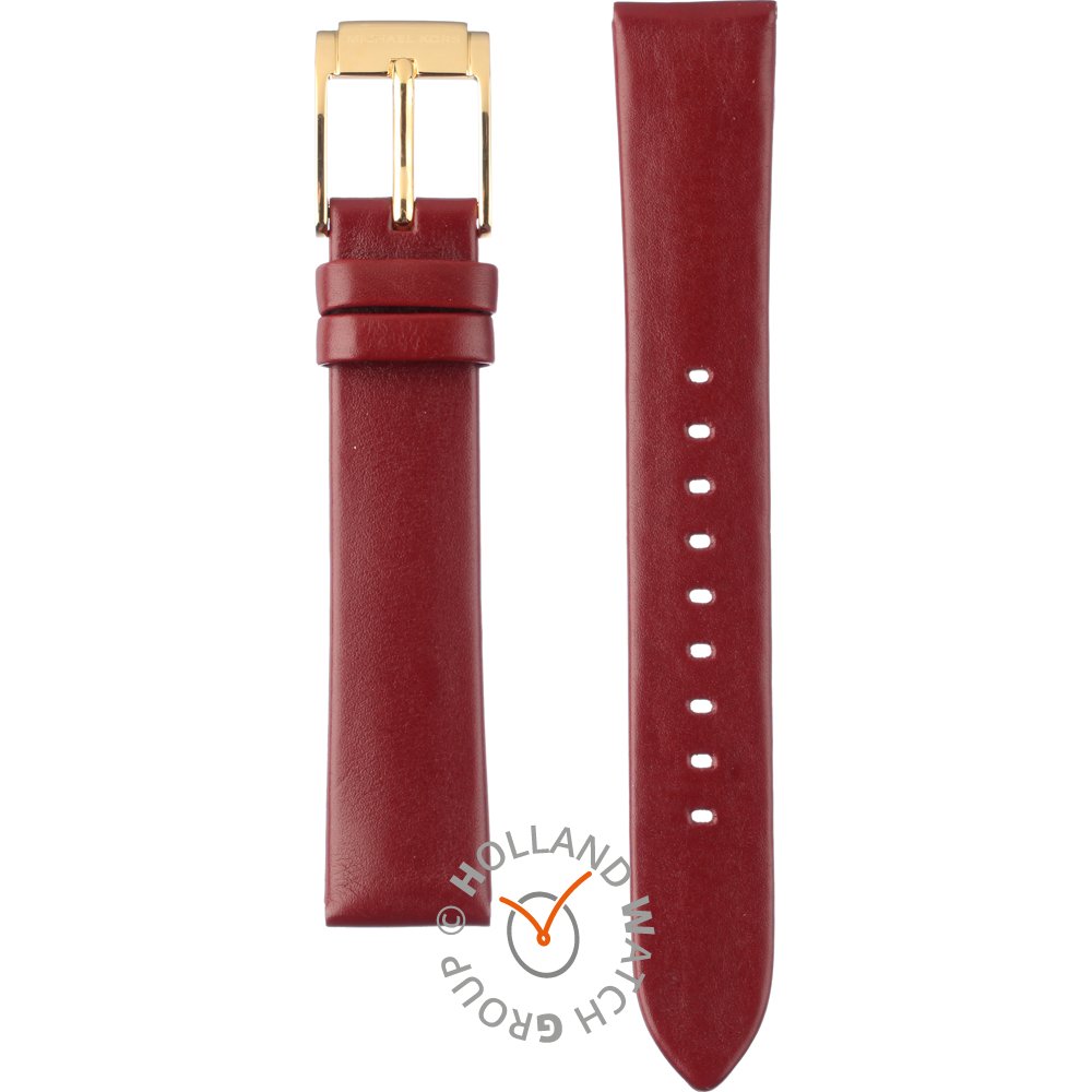 michael kors watch red leather strap