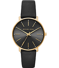 michael kors black and gold watch ladies