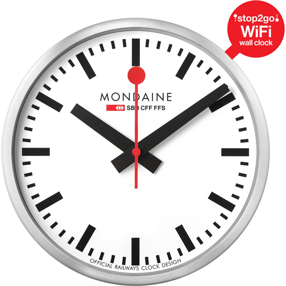 Mondaine Railways MSM.25S11.1 Stop2Go Clock • EAN: 7611382684899
