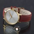 Gold & silver ladies watch, brown leather strap Spring Summer Collection Nixon