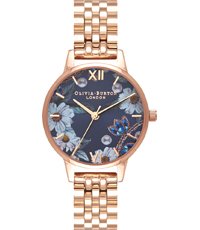 OB16BF17 Navy Sunray & Rose Godl Bracelet