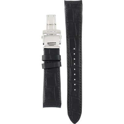 Cinturino Per Orologio In Silicone Nero - Doppio Passante Con Fibbia Classica, Larghezza 18mm, Lunghezza 26mm