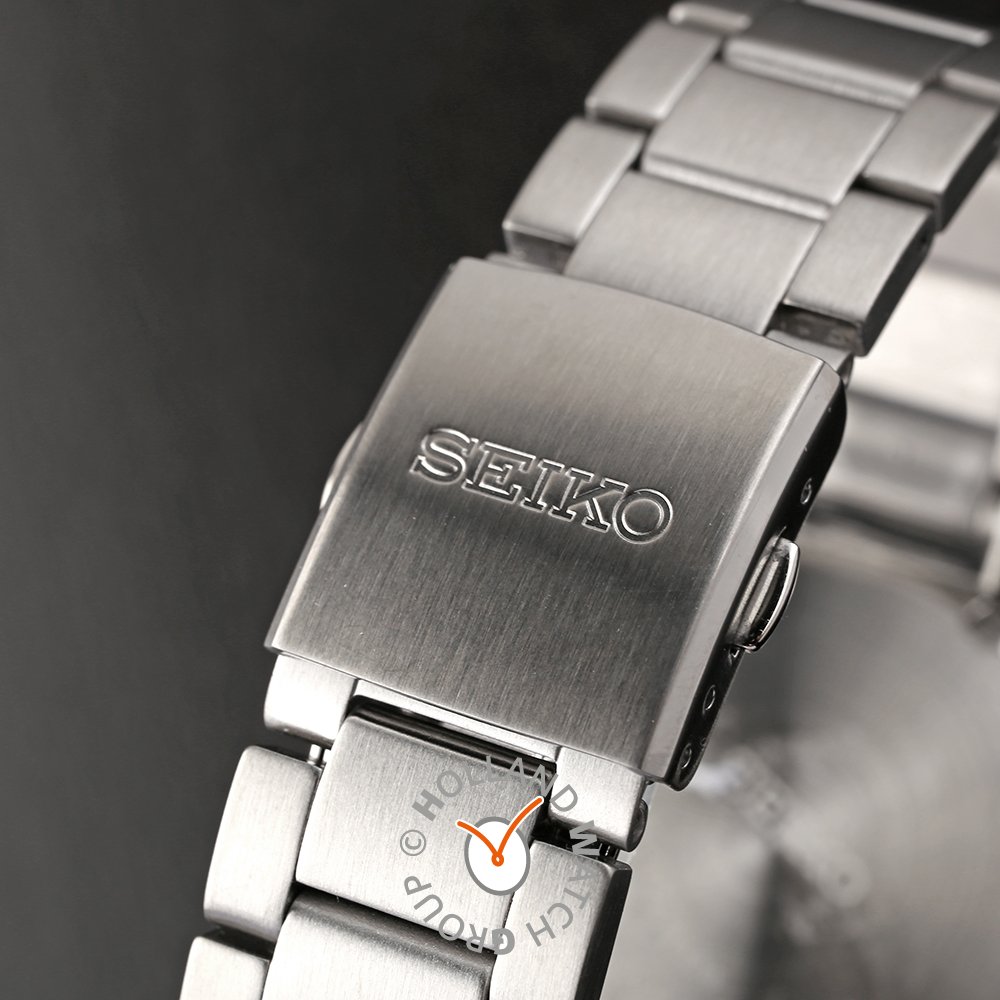 Seiko SUR507P1 Orologio Uomo Elegante – Quarzo, Acciaio, Quadrante Grigio, Datario, Vetro Hardlex, 100m