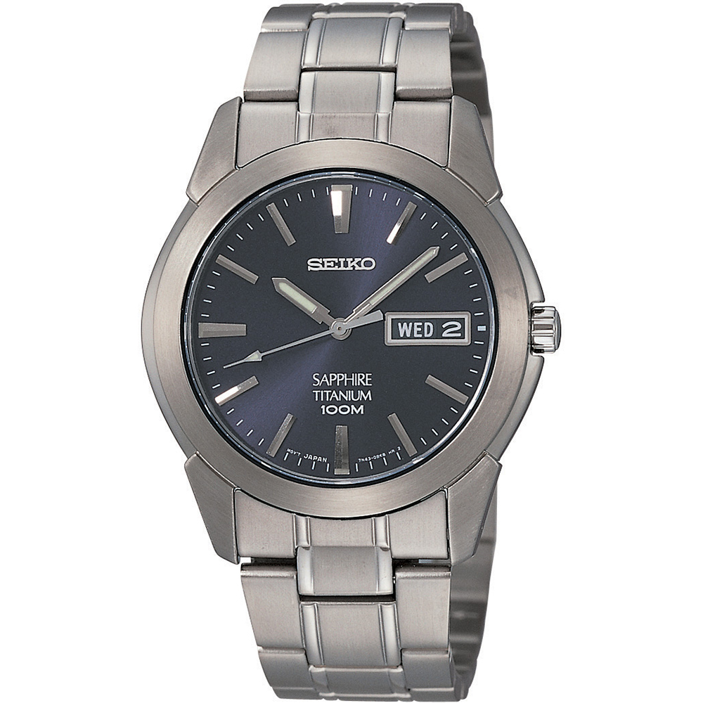 Seiko SGG729P1 Watch Gent Day Date Titanium