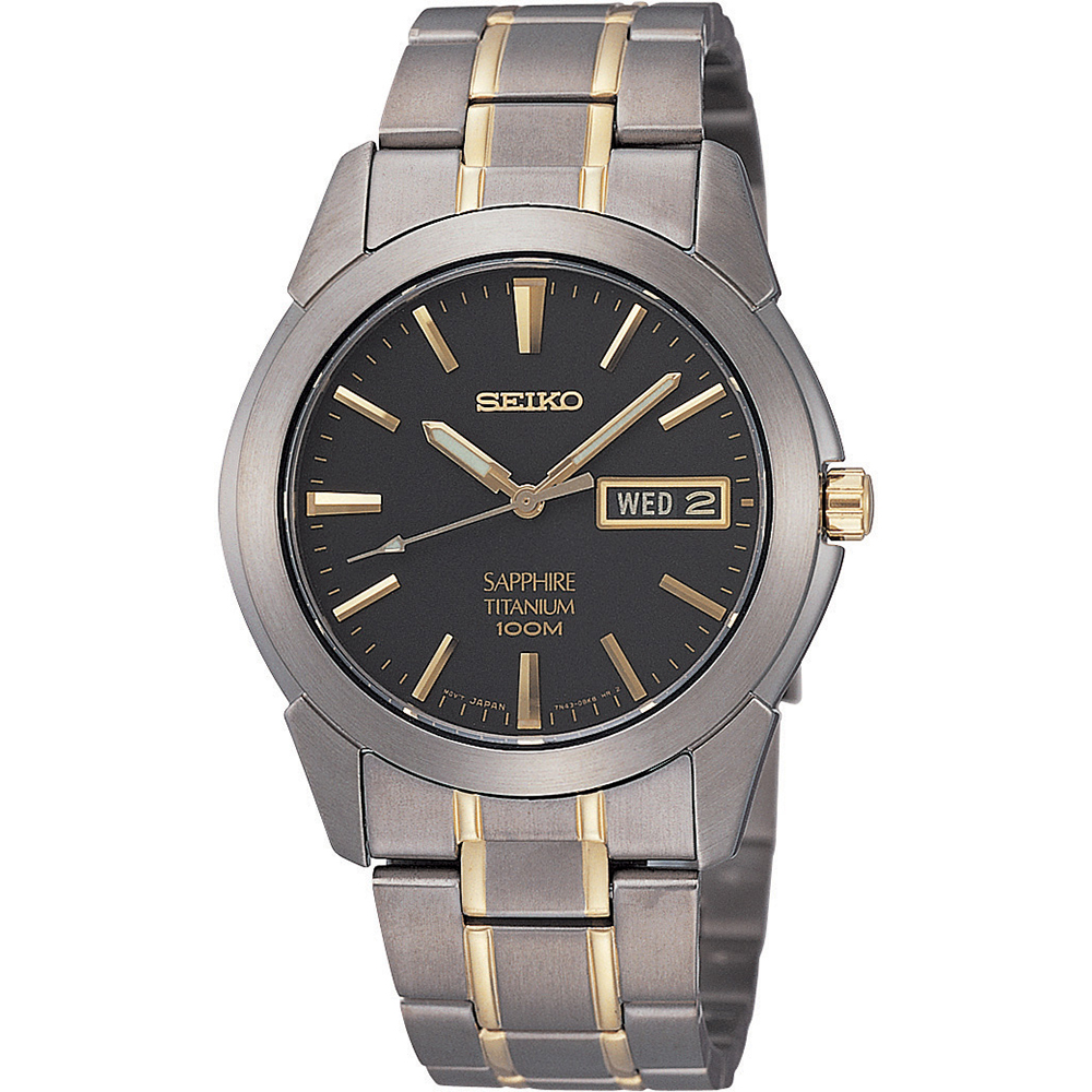 Seiko SGG735P1 Watch Gent Day Date Titanium