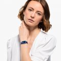Blue swiss made quartz watch with crystals Fall Winter Collection Swarovski