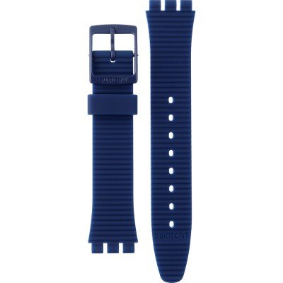 Swatch Plastic - Originals Medium (34mm) /Access/Solar/Musicall/Stop - G/SK/SL/SR/SS/SO28 ASO28N403 Cycles Of Indigo Strap