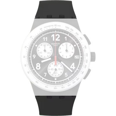 Swatch ASUSB420 Nothing Basic About Black Strap