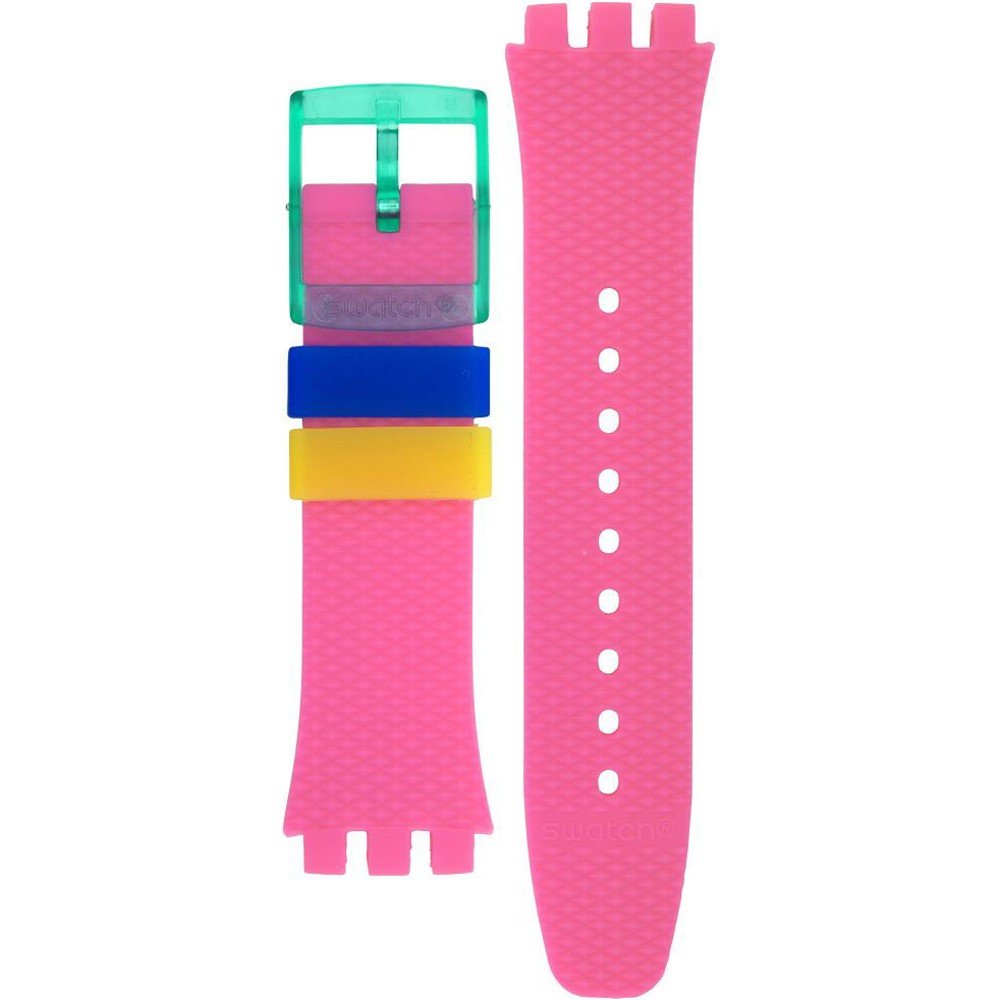Swatch Plastic - New Chrono - SUS ASUSG408 Neon Flash Arrow Strap