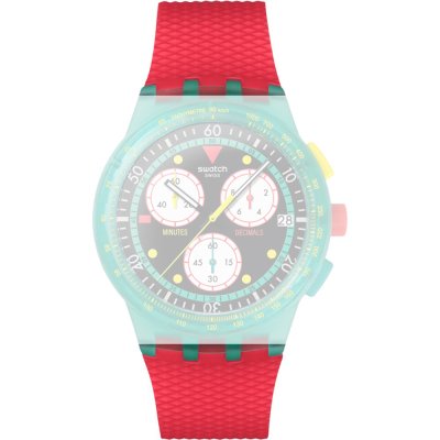 Swatch ASUSG409 Neon Emerald Chrono Strap