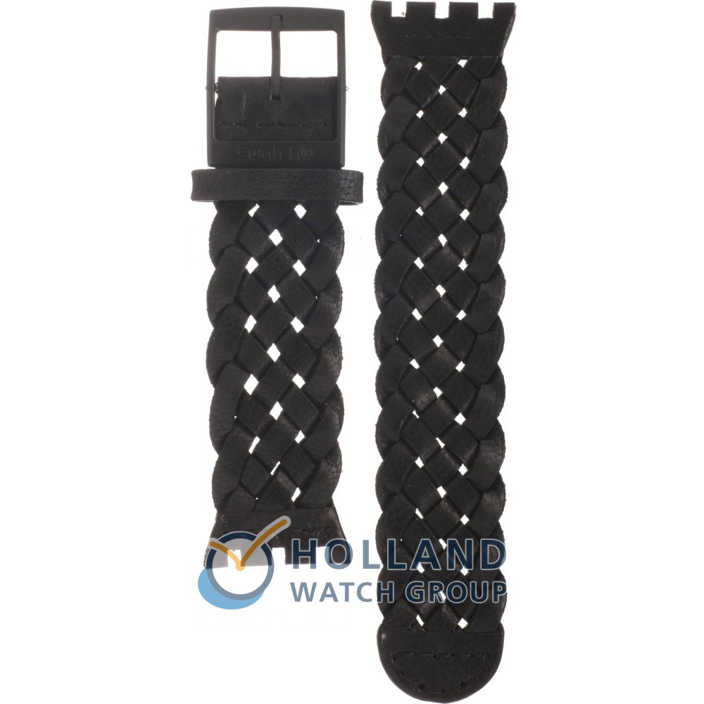 braided leather watch band