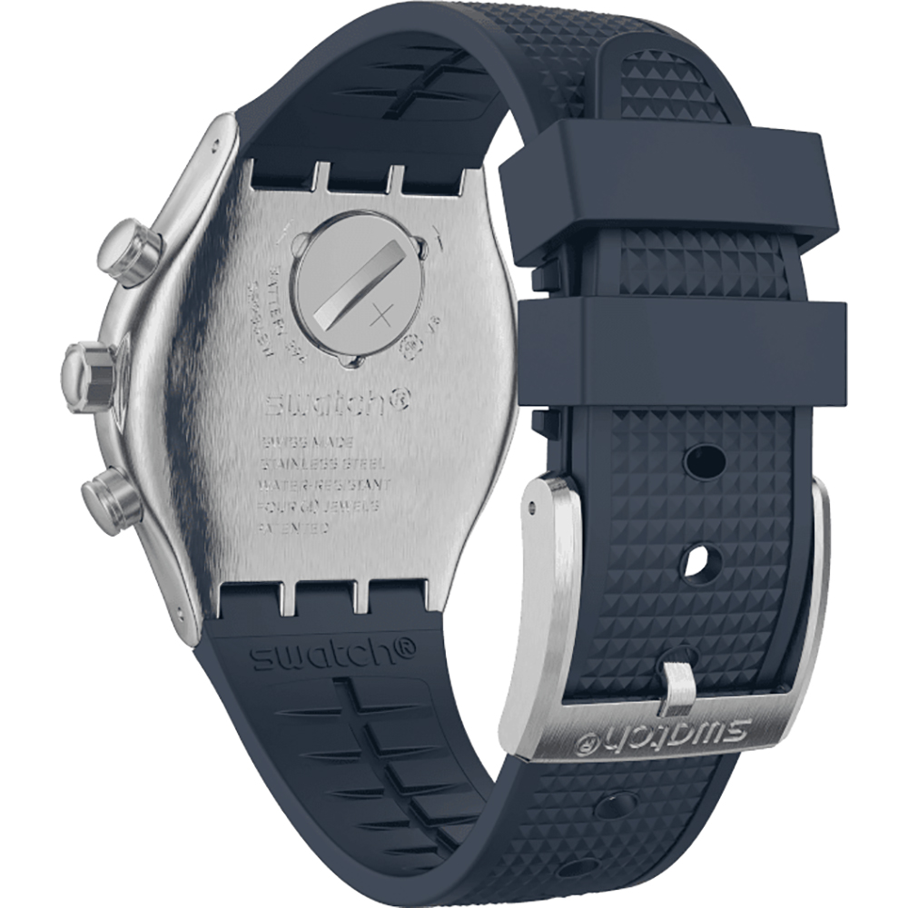 Swatch YVS454 watch - Blue Grid