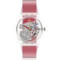 Swatch Clearly Red Striped watch