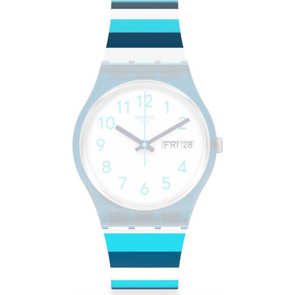 Swatch AGN728 Strap - GN728 Striped Waves