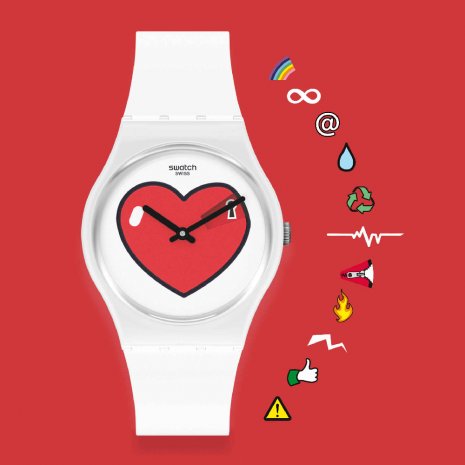 Swatch GW718 watch - Love O'Clock