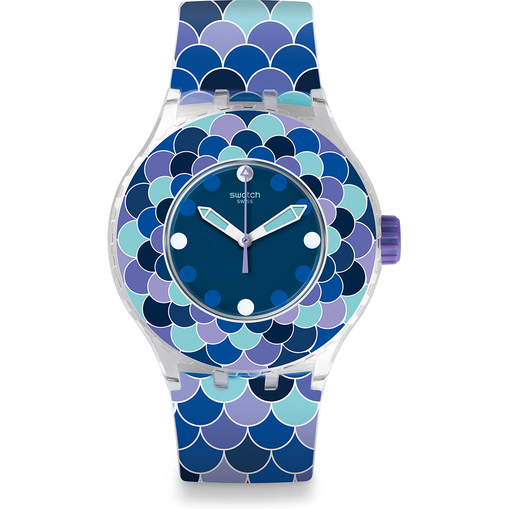 Relógio Swatch Scuba Libre SUUK110 Pedrinha Azul