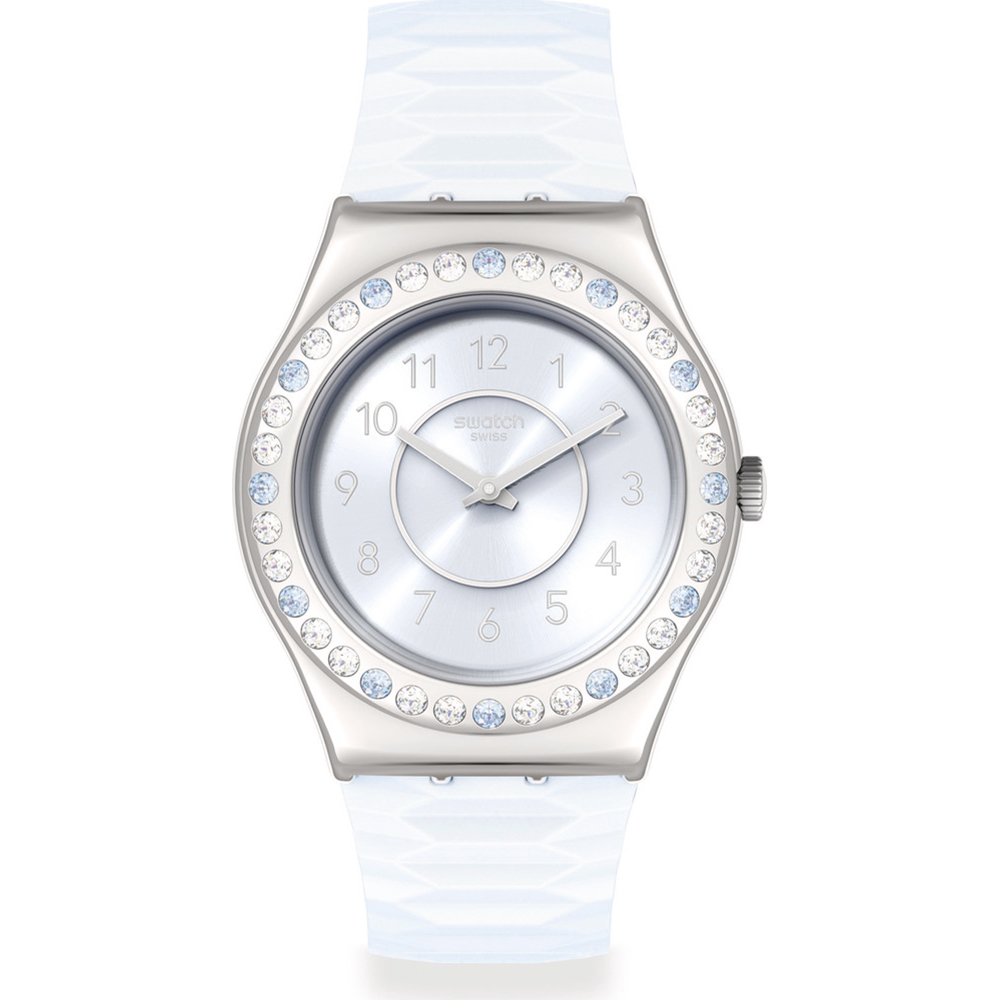 swatch silver watch