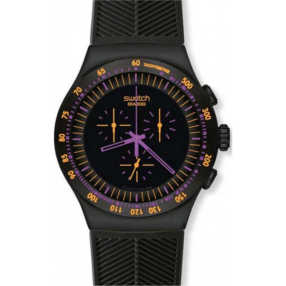 Swatch The Chrono YOB102 Purple In Dark Watch