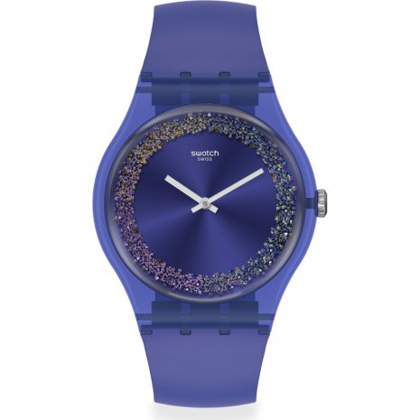 Swatch Purple ring watch