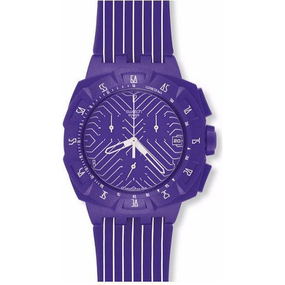 Relógio Swatch Chrono Plastic SUIV401 Purple Run