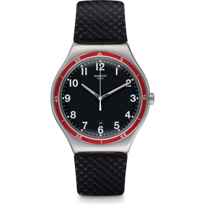Swatch New Irony Big Classic YWS417 Red Wheel Watch