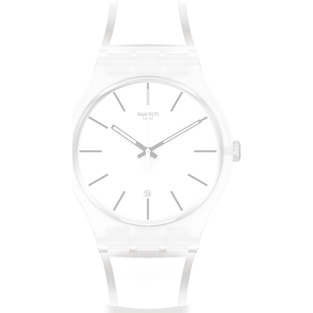 Swatch ASO29K401 Strap - SO29K401 White Trip
