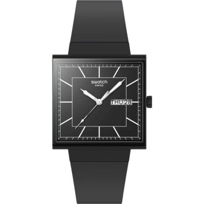 Swatch What If - Square SO34B701-SC What If... Blackagain? Zegarek