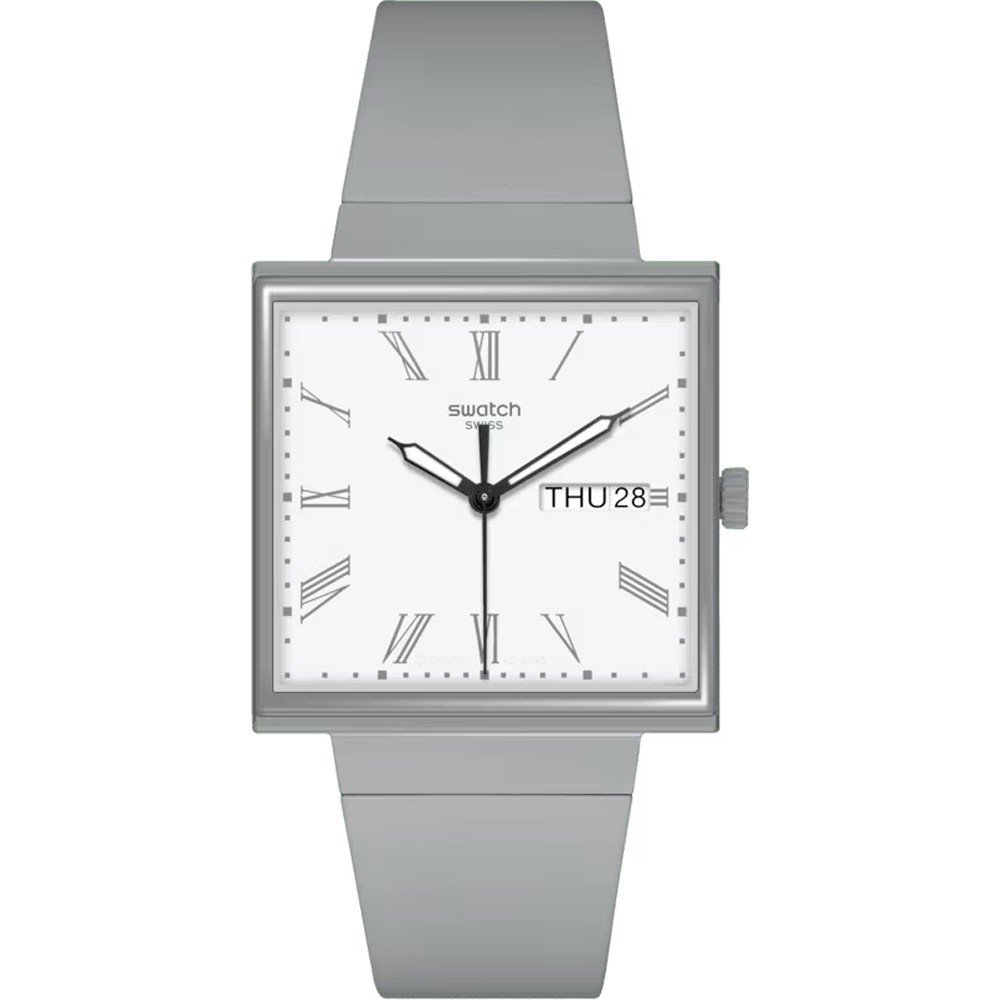 Swatch What If - Square SO34M700 What If... Grey? Horloge