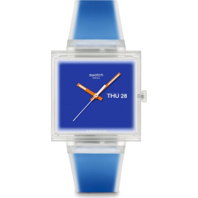 Swatch What If - Square SO38K701 What If... Jelly see thru blue? Watch