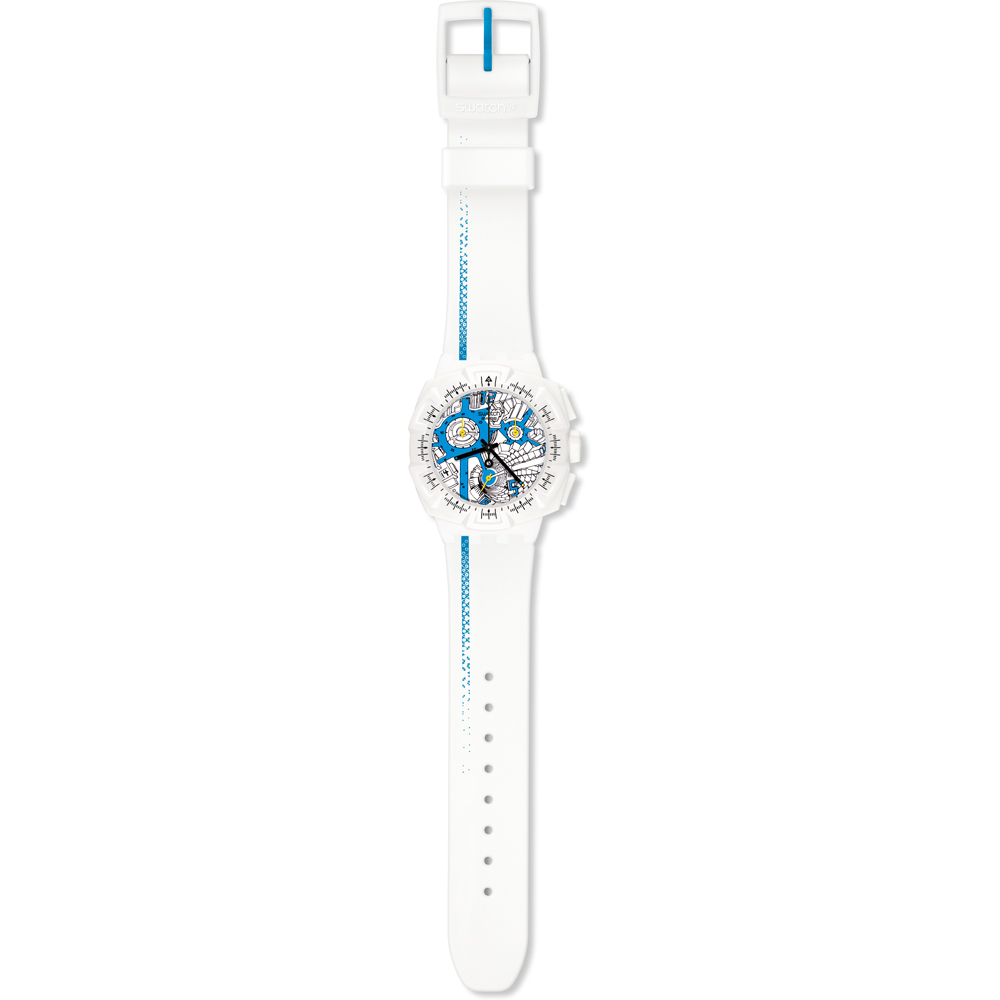 Swatch Chrono Plastic SUIW412 Street Map Azure Watch