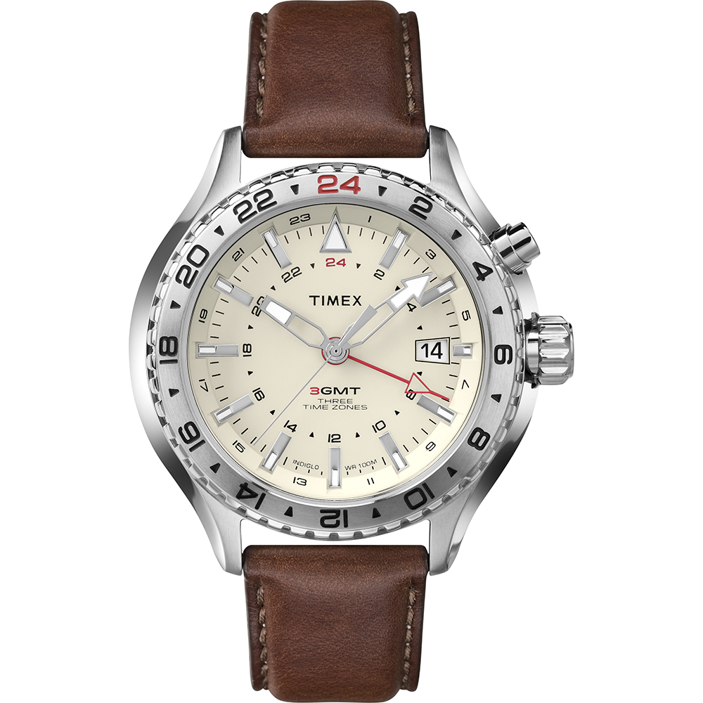 Timex Watch Dual Timer IQ 3-GMT T2P426