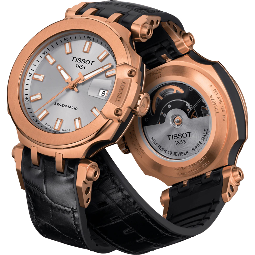 Tissot Orologio Sportivo T1154073703100 – Automatico Svizzero, Cassa 48mm, Gomma Rosa PVD - 3